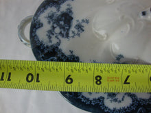 Load image into Gallery viewer, Antique W Adams Rosetta Blue Transferware Covered Casserole Serving Dish

