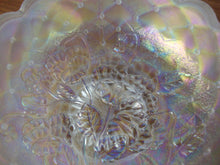 Load image into Gallery viewer, Vintage Imperial Glass White Carnival Glass Pansy Motif Nappy Bowl
