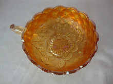 Load image into Gallery viewer, Vintage Imperial Glass Marigold Carnival Glass Pansy Motif Nappy Bowl

