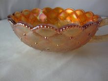 Load image into Gallery viewer, Vintage Imperial Glass Marigold Carnival Glass Pansy Motif Nappy Bowl
