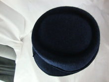 Load image into Gallery viewer, Liz Clairborne 100% Wool Navy Blue Women&#39;s Dress Hat
