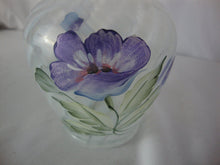 Load image into Gallery viewer, Vintage Fenton Purple Crest Spiral Optic Handpainted Small Vase

