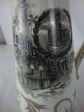 Load image into Gallery viewer, 1910 Masonic Lodge No 9 Trenton NJ Ceramic Fluted Ewer Pitcher
