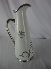 Load image into Gallery viewer, 1910 Masonic Lodge No 9 Trenton NJ Ceramic Fluted Ewer Pitcher
