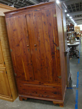 Load image into Gallery viewer, Vintage Rustic Cedar Two Door Wardrobe Armoire Storage Cabinet
