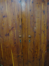 Load image into Gallery viewer, Vintage Rustic Cedar Two Door Wardrobe Armoire Storage Cabinet
