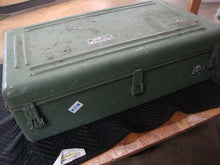 Load image into Gallery viewer, Vintage Mililtary Green Metal Large Water Air Tight Storage Carry Case
