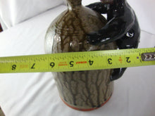Load image into Gallery viewer, 1996 Marvin Bailey Folk Art Potter Black Bear on Green Drip Glaze Jug
