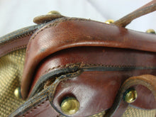 Load image into Gallery viewer, 1960s John Romain Tweed Leather Satchel Handbag Purse
