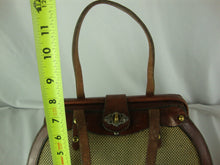 Load image into Gallery viewer, 1960s John Romain Tweed Leather Satchel Handbag Purse
