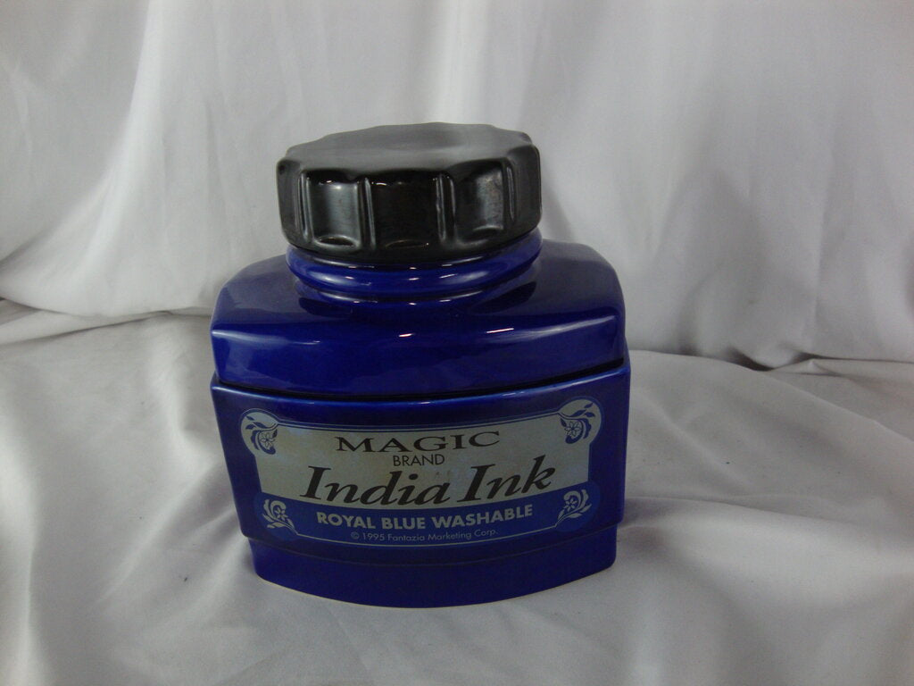 1995 Magic Brand India Ink Ceramic Lidded Canister Jar