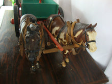 Load image into Gallery viewer, Vintage Breyer Draft Horses with Wagon Table Top Display
