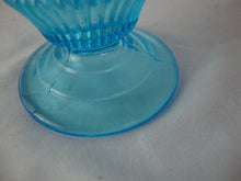 Load image into Gallery viewer, Vintage Willow Oak EAPG Aqua Glass Pedestal Creamer Small Pitcher
