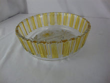 Load image into Gallery viewer, Vintage Walther Komet Yellow Flash Crystal Diamond Pinwheel Candy Bowl
