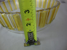 Load image into Gallery viewer, Vintage Walther Komet Yellow Flash Crystal Diamond Pinwheel Candy Bowl
