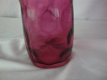 Load image into Gallery viewer, Vintage Fenton Cranberry Thumbprint Glass Basket with Clear Handle
