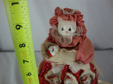 Load image into Gallery viewer, Vintage Just Ducky Mama Cat with Kittens Porcelain Face Figurine
