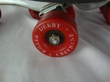 Load image into Gallery viewer, Vintage Roller Derby Kids Size 4 Blue/Red Roller Skates
