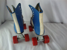 Load image into Gallery viewer, Vintage Roller Derby Kids Size 4 Blue/Red Roller Skates
