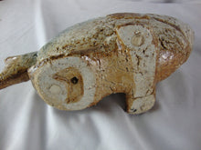 Load image into Gallery viewer, Rustic Glazed Blue/Tan Fish Figurine
