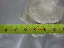 Load image into Gallery viewer, Vintage Cream Ceramic Pedestal Scrollwork Compote Candy Lidded Bowl
