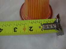 Load image into Gallery viewer, Vintage Marigold Carnival Vertical Ribbed Swung Vase
