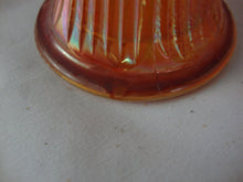 Load image into Gallery viewer, Vintage Marigold Carnival Vertical Ribbed Swung Vase

