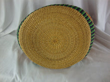 Load image into Gallery viewer, Handmade African Bolga Market Woven Basket with Leather Handles
