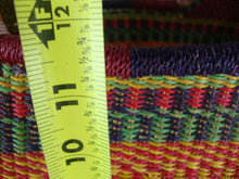 Load image into Gallery viewer, Handmade African Bolga Market Woven Basket with Leather Handles
