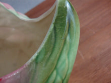 Load image into Gallery viewer, Vintage USA Ceramic Cream/Pink/Green Swan Bird Planter
