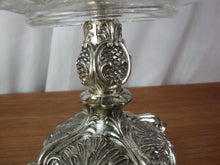 Load image into Gallery viewer, Vintage Glass with Silver Tone Metal Appetizer Dessert Base Stand

