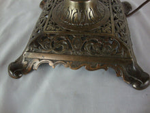 Load image into Gallery viewer, Vintage Cassidy Lamp Co. Pink Slag Glass Shade Brass Base Electric Dual Bulb Lamp
