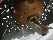 Load image into Gallery viewer, Vintage Cassidy Lamp Co. Pink Slag Glass Shade Brass Base Electric Dual Bulb Lamp
