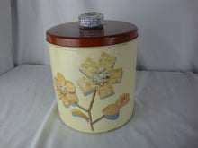 Load image into Gallery viewer, 1950s Krispy Kan Blue Magic Metal Cracker Canister Tin with Lid
