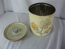 Load image into Gallery viewer, 1950s Krispy Kan Blue Magic Metal Cracker Canister Tin with Lid
