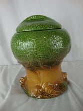 Load image into Gallery viewer, 1981 Keebler Elf Ceramic Tree Cookie Canister Jar with Lid
