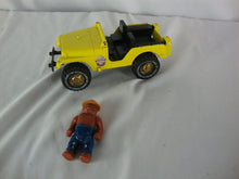 Load image into Gallery viewer, Vintage Hubley Smokey the Bear Jeep with Smokey Figurine
