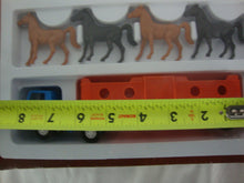 Load image into Gallery viewer, 1981 Tootsie Toy Rodeo Cowboy Die Cast Ranch Trucks Trailers with Horses NIB Set
