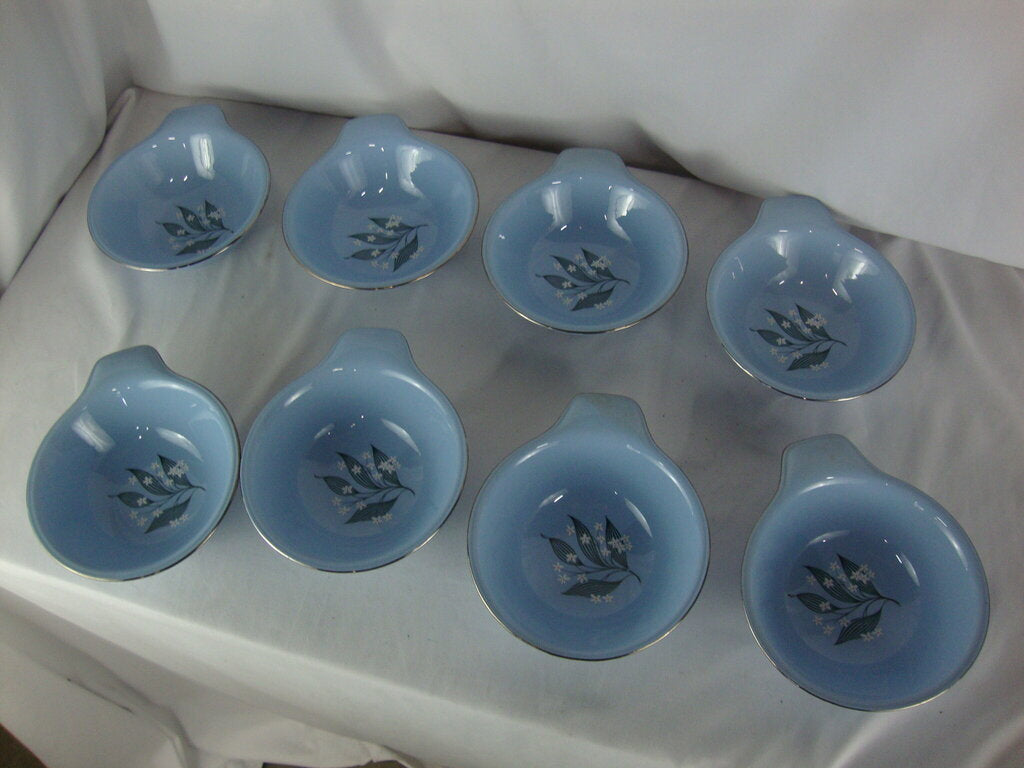 Vintage Homer Laughlin Skytone Stardust Lugged Cereal Soup Bowls Set of 8