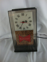 Load image into Gallery viewer, Vintage Budweiser Bowtie Plastic Electric Bar Table Clock
