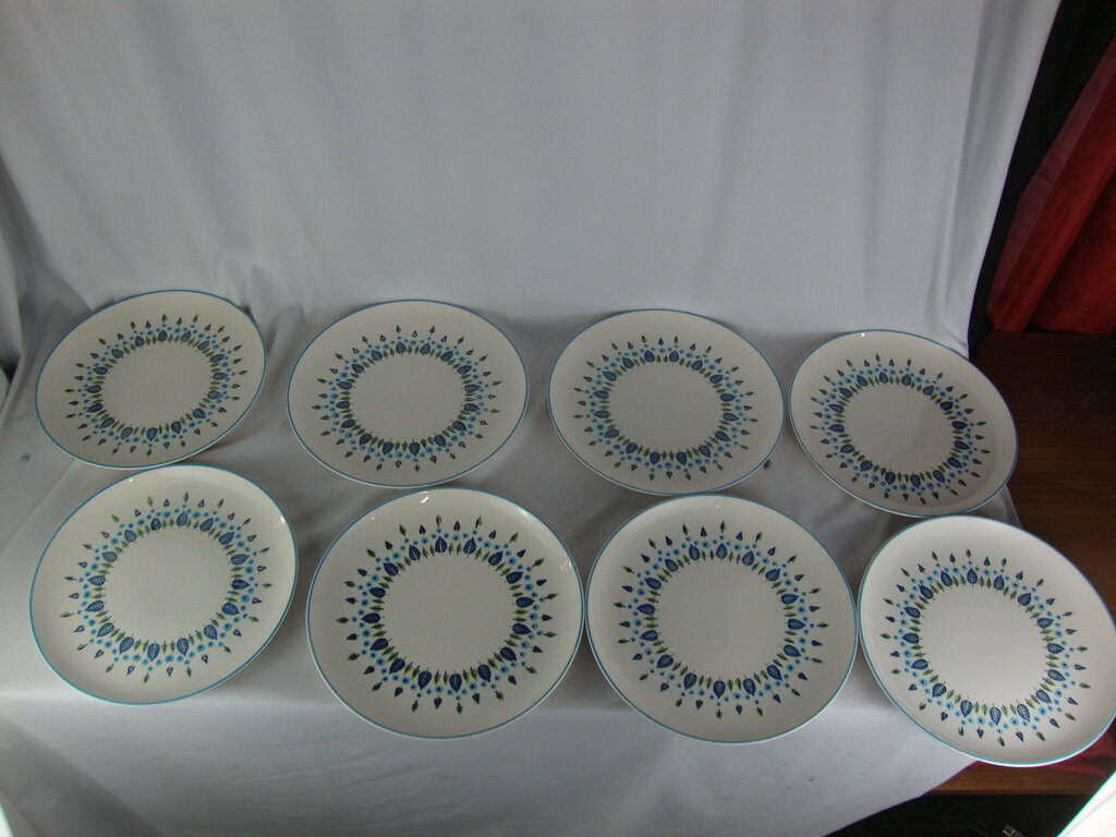 Vintage Stetson Marcrest Swiss Chalet Dinner Plates Set of 8