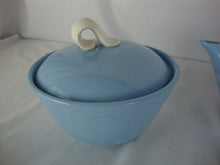 Load image into Gallery viewer, Vintage Homer Laughlin Skytone Blue/Cream Creamer and Sugar Set
