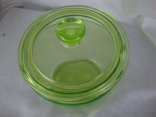 Load image into Gallery viewer, Vintage Unmarked Vaseline Uranium Canister Jar with Matching Lid
