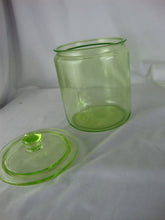 Load image into Gallery viewer, Vintage Unmarked Vaseline Uranium Canister Jar with Matching Lid
