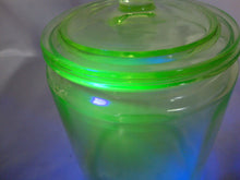 Load image into Gallery viewer, Vintage Unmarked Vaseline Uranium Canister Jar with Matching Lid
