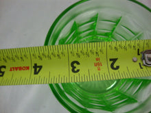 Load image into Gallery viewer, Vintage Hazel Atlas Optic Block Uranium Vaseline Glass Sugar Bowl with Lid
