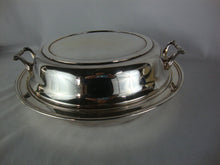 Load image into Gallery viewer, Vintage FB Rogers Silverplate on Copper 7311 Divided Dish with Dome Lid
