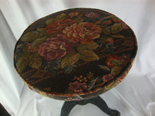 Load image into Gallery viewer, Antique Round Piano Organ Stool Adjustable Swivel Three Cast Iron Legs
