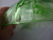 Load image into Gallery viewer, Vintage Federal Glass Parrot Uranium Depression Glass Covered Butter Dish
