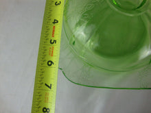 Load image into Gallery viewer, Vintage Federal Glass Parrot Uranium Depression Glass Covered Butter Dish
